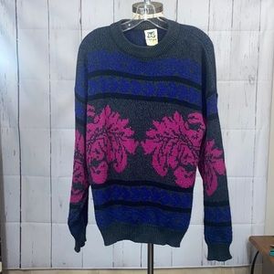 Kinetixx vintage floral oversized sweater size L